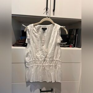 J. Crew White Sleeveless Top